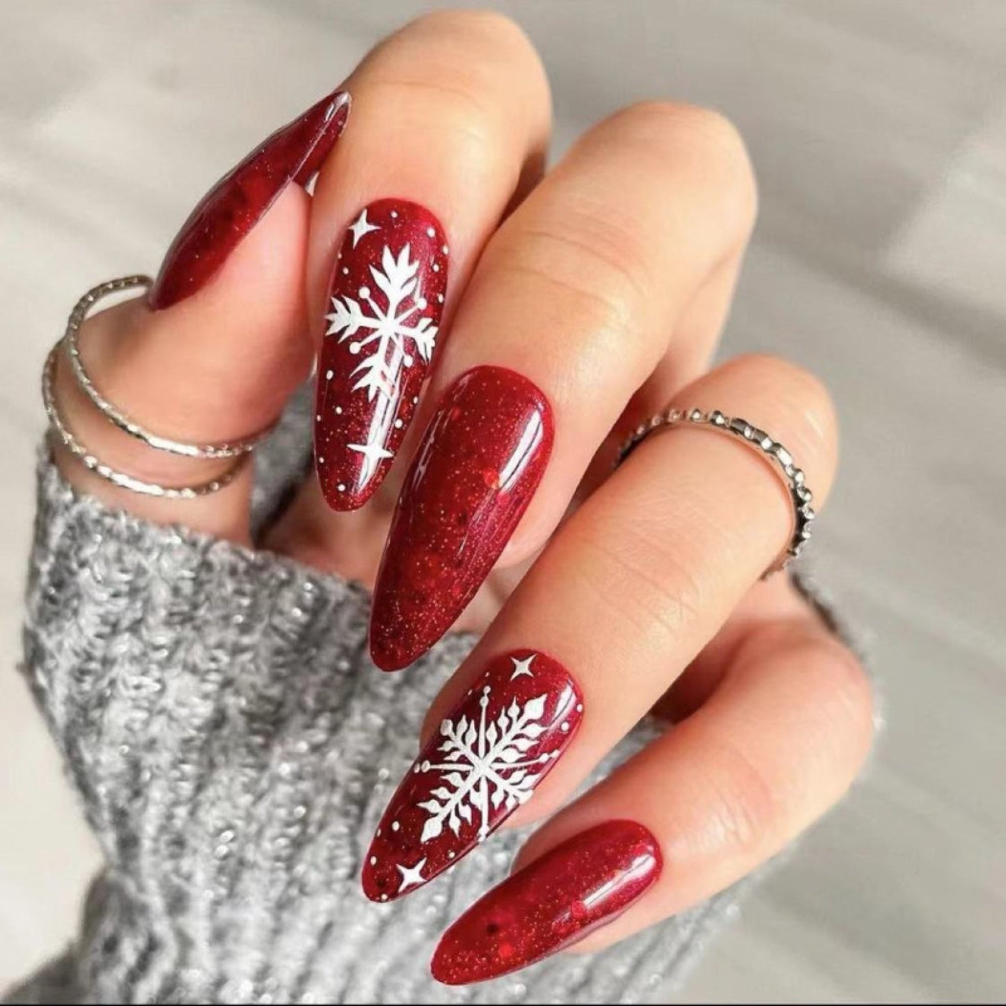 Sequins Wine Red